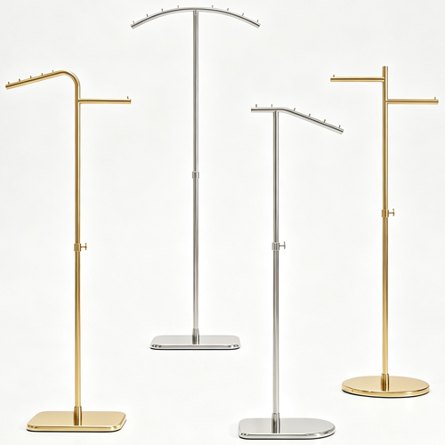 Adjustable Metal Garment Display Stands Set