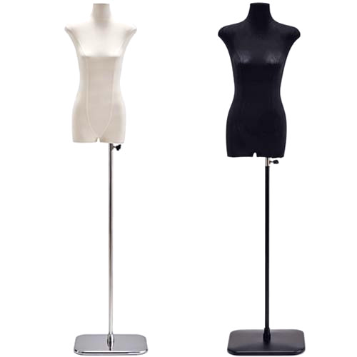 Fabric covered female torso mannequin